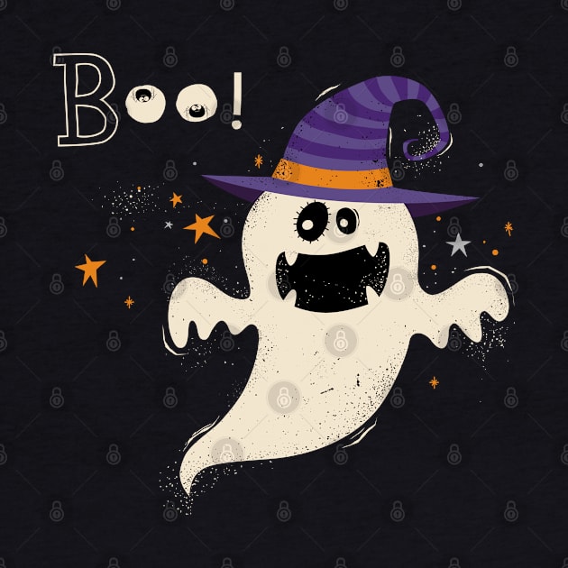 Cute halloween ghost by sharukhdesign